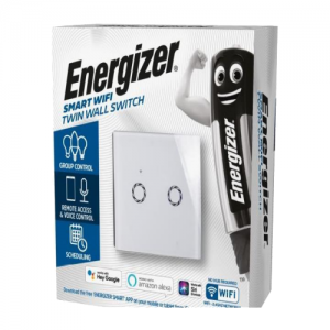 Διπλός Διακόπτης Energizer Smart Home Wi-Fi Single Wall Switch
